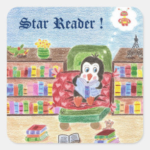 Reading penguin , Star Reader , reward stickers