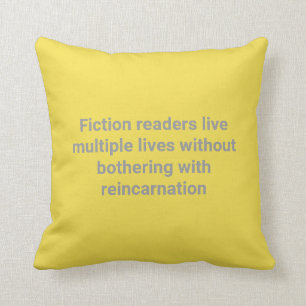 reading pillow, book lovers pillow, grey, yellow cushion