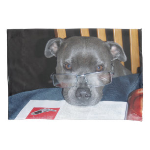Reading Puppy Pillowcase