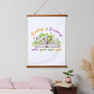 Reading Quote Wall Tapestry – Bookish Room Decor