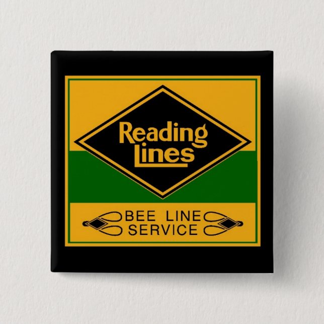 Reading Railroad, Bee Line Service 15 Cm Square Badge (Front)