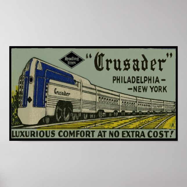 Reading Railroad Crusader 1937 Poster (Front)
