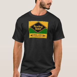 Reading Railroad Lines, Bee Line Service Black T-Shirt