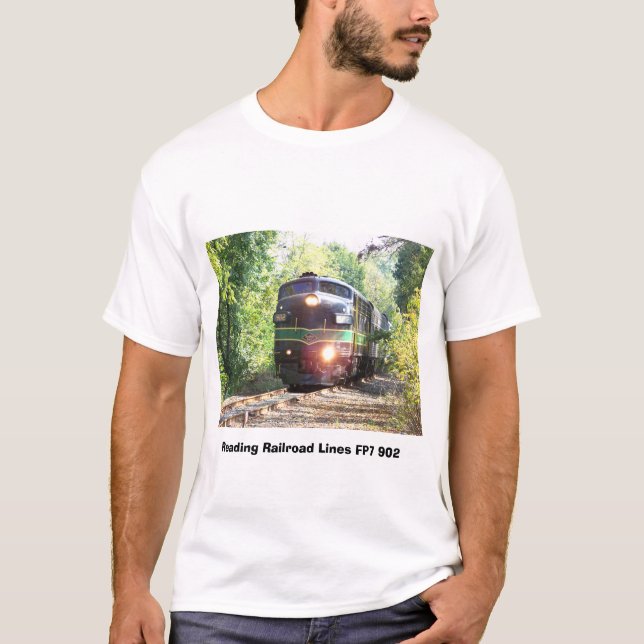 Reading Railroad Lines FP7 Diesel Locomotive 902 T-Shirt (Front)