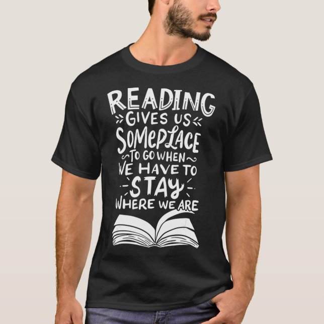 Reading Reader Book Lover Literature Library T-Shirt (Front)