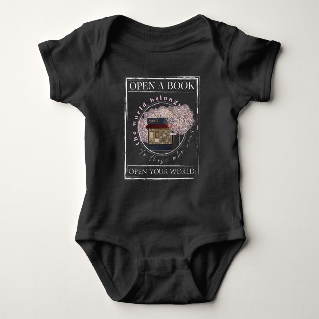 Reading, Reading Lovers, Librarian Book Club Books Baby Bodysuit (Front)