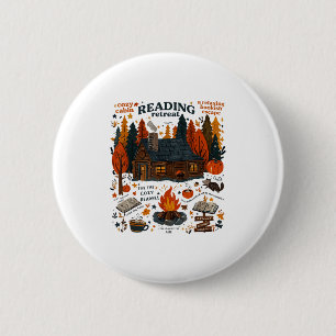 Reading Retreat Ghost Read More Books Funny Hallow 6 Cm Round Badge