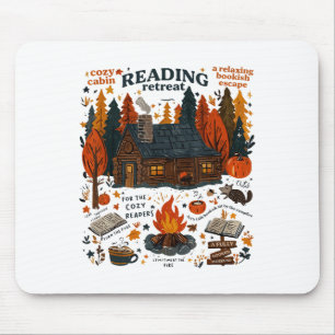 Reading Retreat Ghost Read More Books Funny Hallow Mouse Pad