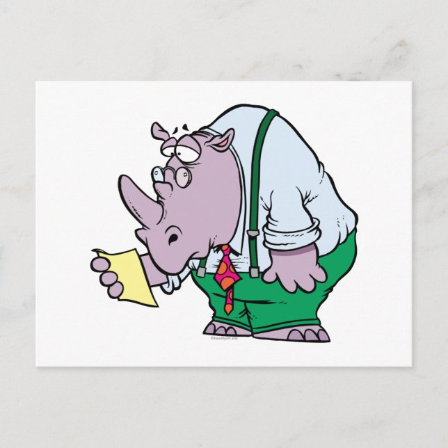 Reading Rhino Postcard (Front)