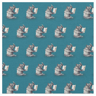 Reading Rhinoceros loves books Fabric