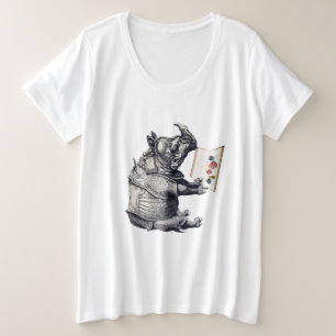 Reading Rhinoceros loves books Plus Size T-Shirt