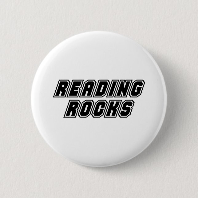 Reading Rocks 6 Cm Round Badge (Front)