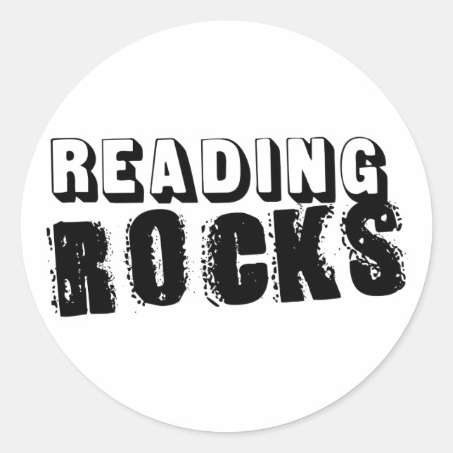 Reading Rocks Classic Round Sticker (Front)