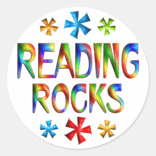READING ROCKS CLASSIC ROUND STICKER