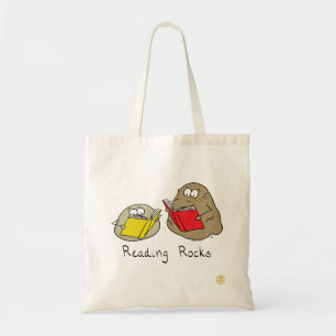 Reading Rocks Funny Book Tote Bag