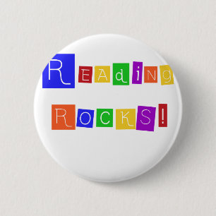Reading Rocks Tshirts and Gifts 6 Cm Round Badge