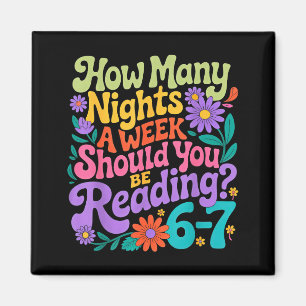 Reading Six Seven Meme Book Lover 67 Teacher 6 7  Magnet