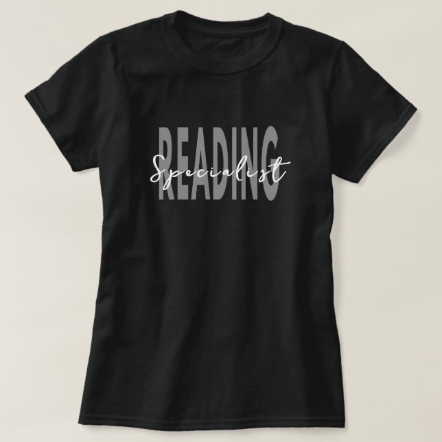 Reading Specialist Literacy Teacher T-Shirt (Design Front)