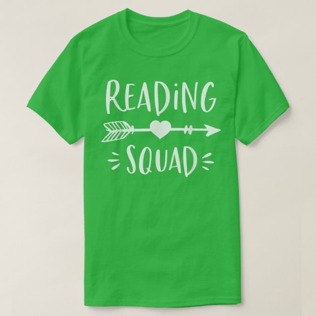 Reading Squad Funny Reading Book Lover World Book  T-Shirt (Design Front)
