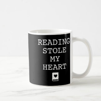 Reading stole heart - simple book women girls coffee mug