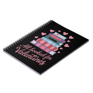 Reading Teacher All Booked for Valentine's Day Notebook