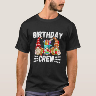 Reading Teacher Birthday Gnomes For Birthday Crew T-Shirt