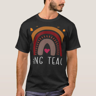 Reading Teacher Boho Rainbow Back To School Apprec T-Shirt