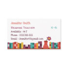 Reading Teacher Bookshelf Standard Business Cards
