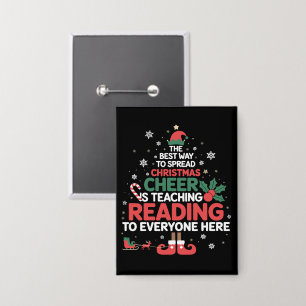 Reading Teacher Christmas Elf Xmas Cheer 