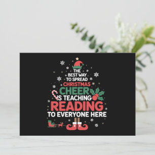 Reading Teacher Christmas Elf Xmas Cheer Invitation
