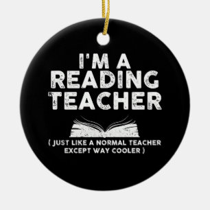 Reading Teacher - I'm A Reading Teacher Ceramic Tree Decoration