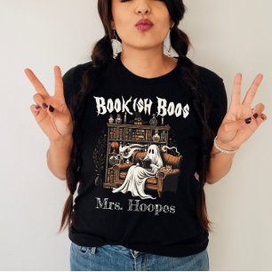 Reading Teacher Librarian Spooky Halloween Costume T-Shirt