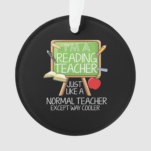 Reading Teacher Ornament (Front)