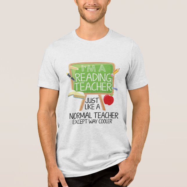 Reading Teacher  Tri-Blend Shirt (Front)
