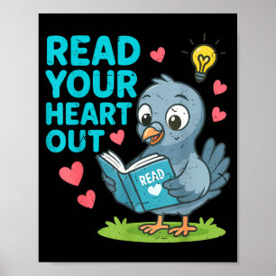 Reading Teacher Valentine Day Read Your Heart Out Poster