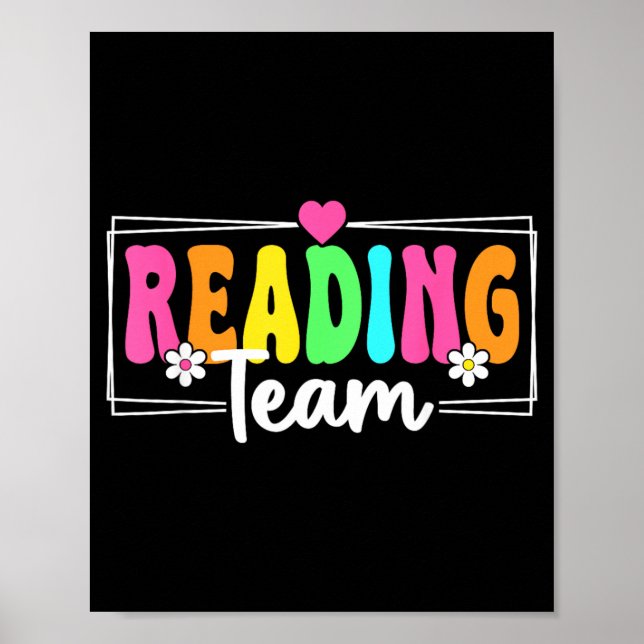 Reading Team Teacher Back to School Reading Poster (Front)
