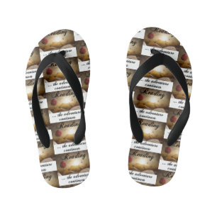 Reading, the adventure continues kid's jandals