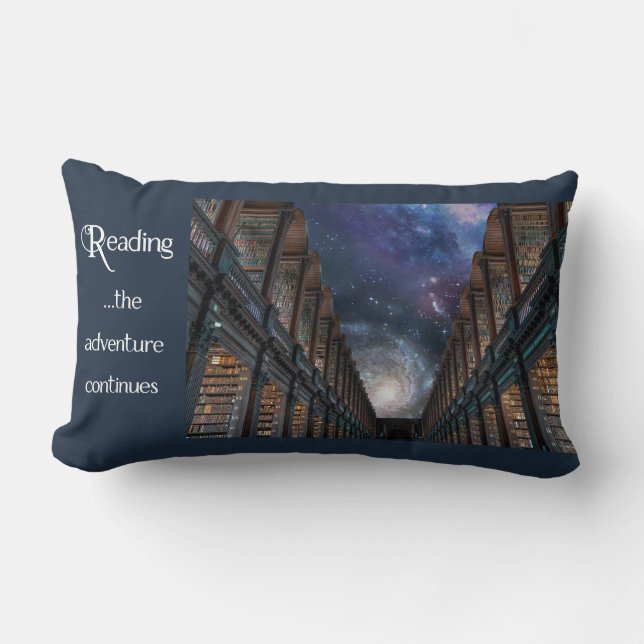 Reading … the adventure continues lumbar cushion (Front)