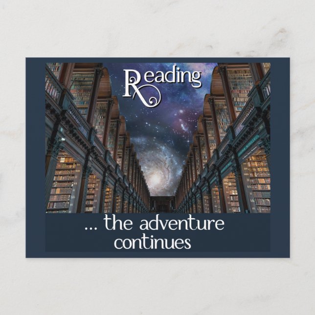 Reading … the adventure continues postcard (Front)