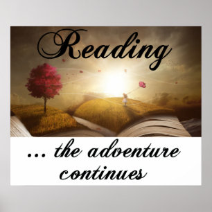 Reading, the adventure continues poster