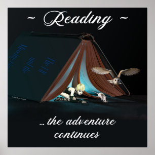 Reading, the adventure continues poster