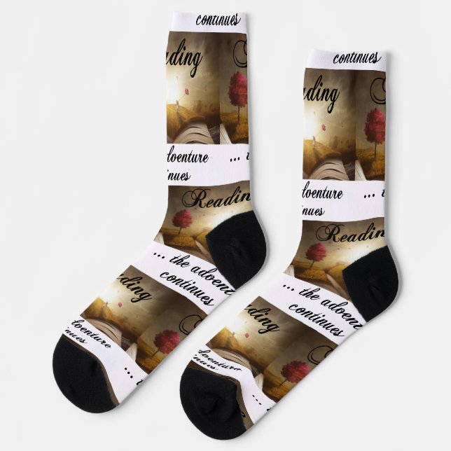Reading, the adventure continues socks (Left)