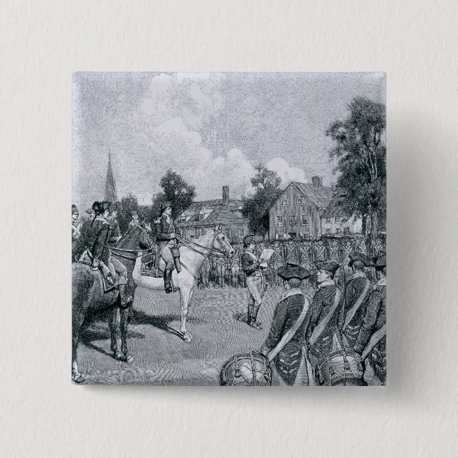 Reading the Declaration before Washington's 15 Cm Square Badge (Front)