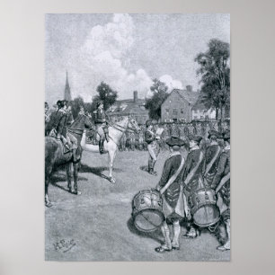 Reading the Declaration before Washington's Poster