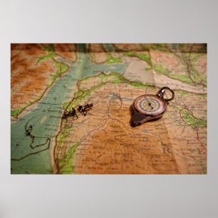 Reading the map (Scotland) Poster