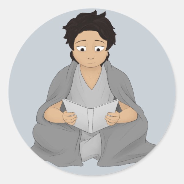 Reading: The Only Escape Classic Round Sticker (Front)