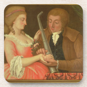 Reading the Palm (oil on canvas) Coaster