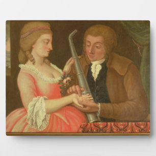 Reading the Palm (oil on canvas) Plaque