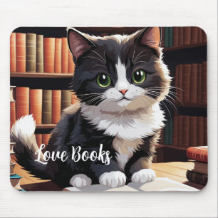 Reading Time Cat Mouse Pad