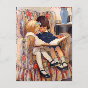 Reading Together Postcard